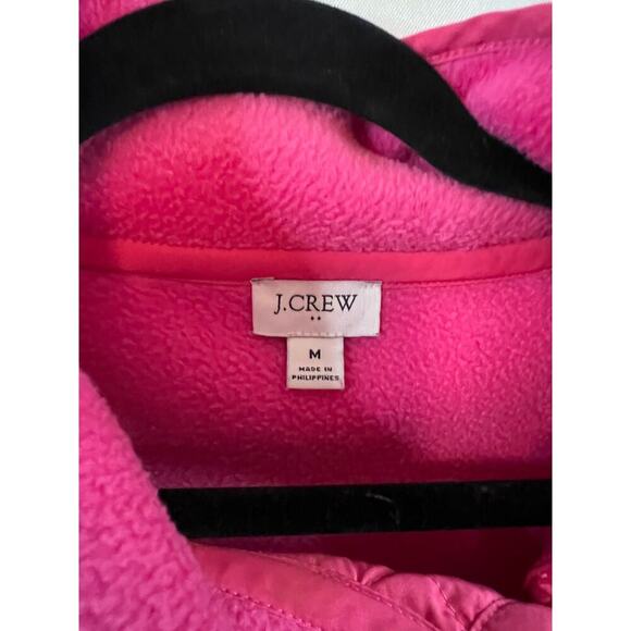 J. Crew Pink Quilted Button Up Pullover Sweater Size M - Picture 3 of 6